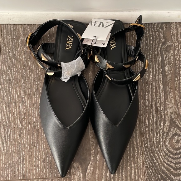 NWT ZARA studded flats US8 - Picture 2 of 5